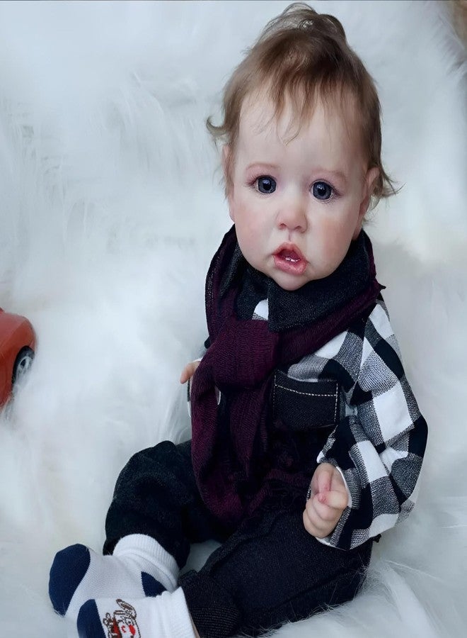 KSBD Reborn Baby Dolls - 20 inch Lifelike Realistic Baby Doll Boy, Real Life Baby Dolls with Soft Weighted Body, Real Newborn Baby Reborn Gift with Accessories for 3+ Years Old Kids - Image 4